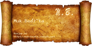 Muk Beáta névjegykártya