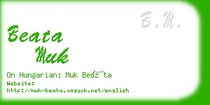 beata muk business card